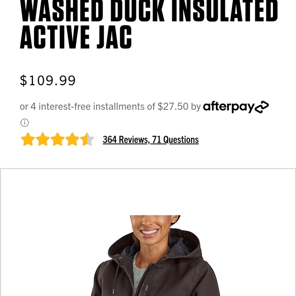 NEW Womens XXL Carhartt  Loose Fit Washed Duck Insulated Active Jacket. Eggplant